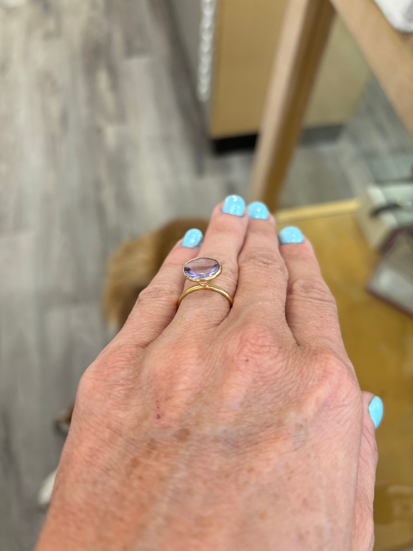 The Amethyst Martini ring